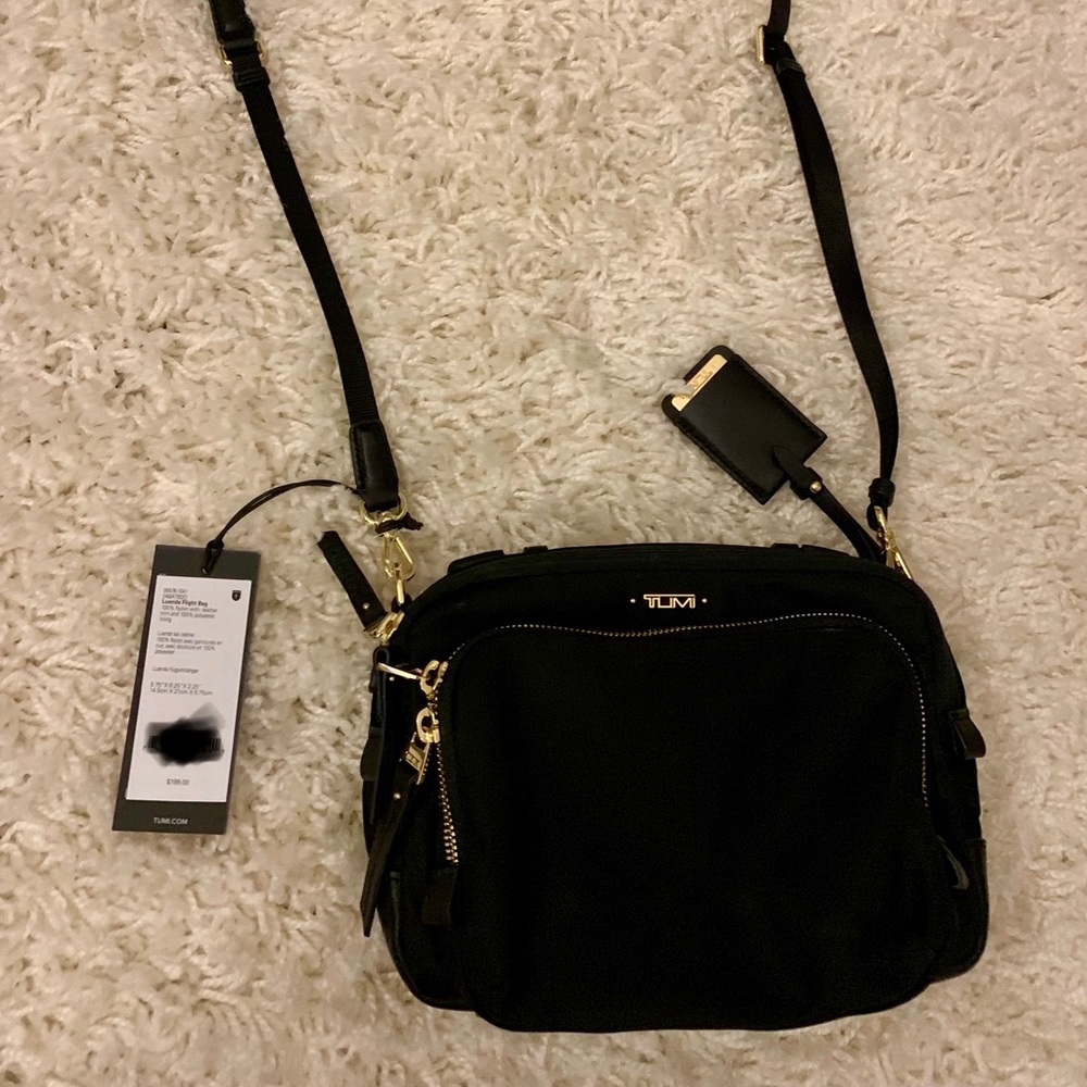 Tumi Voyageur Black Luanda Flight Bag NWT